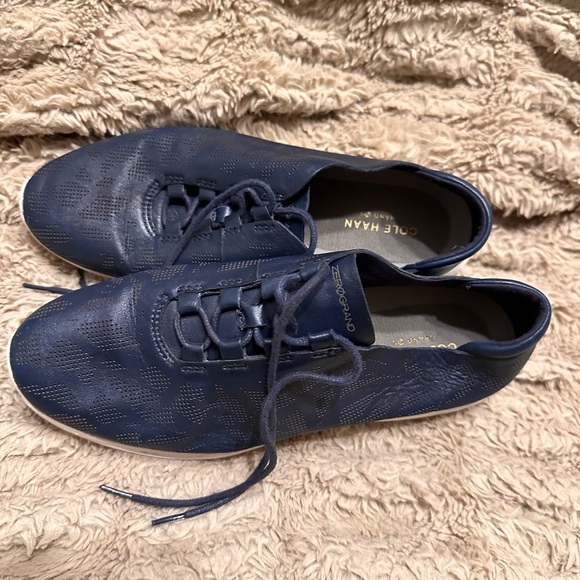 Cole Haan Original Grand Original Perforated Leather Marine Navy size 8 - Picture 9 of 16